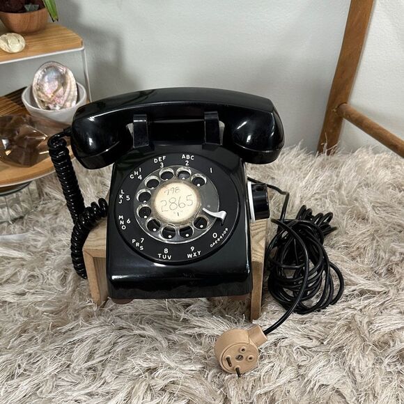 Vintage Stromberg-Carlson USA Untested As Is Black Rotary Desk Telephone - Picture 1 of 17